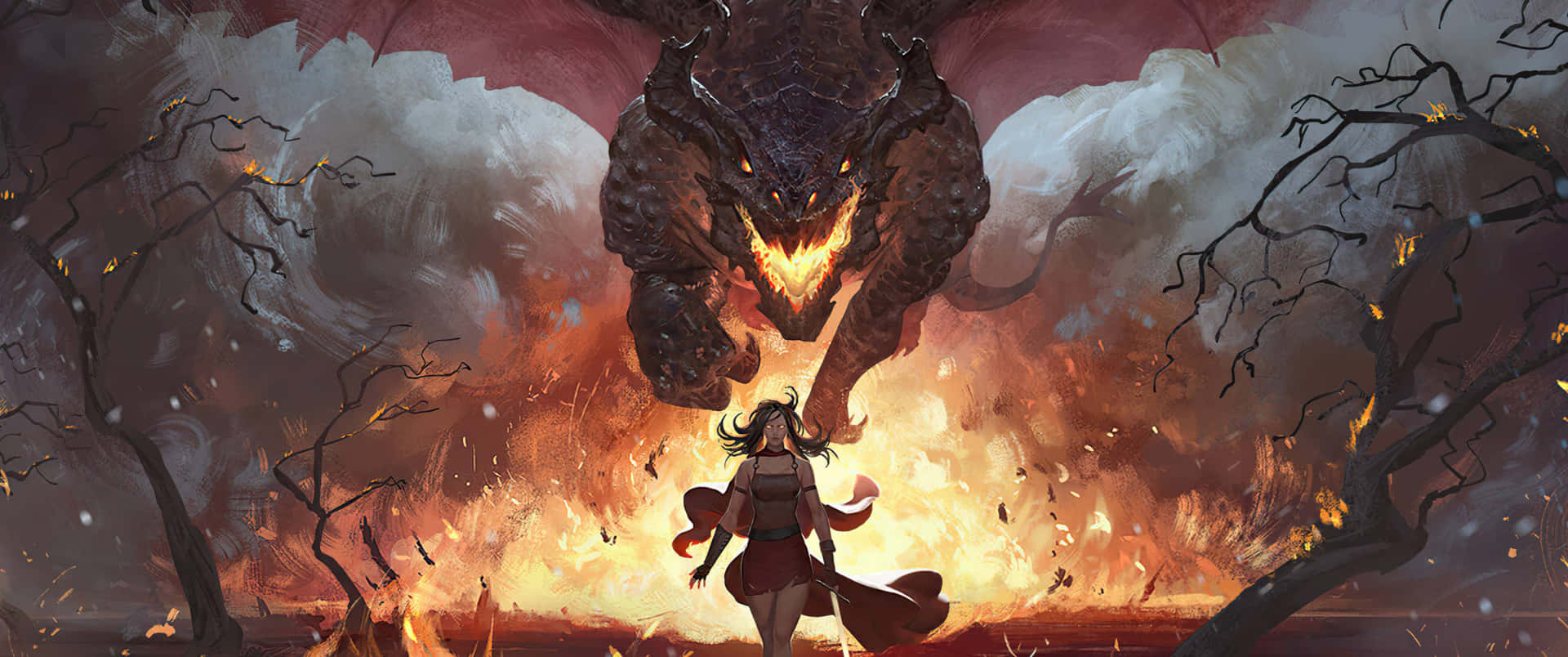 An Epic Dragon Ready To Take On Any Daunting Task Background