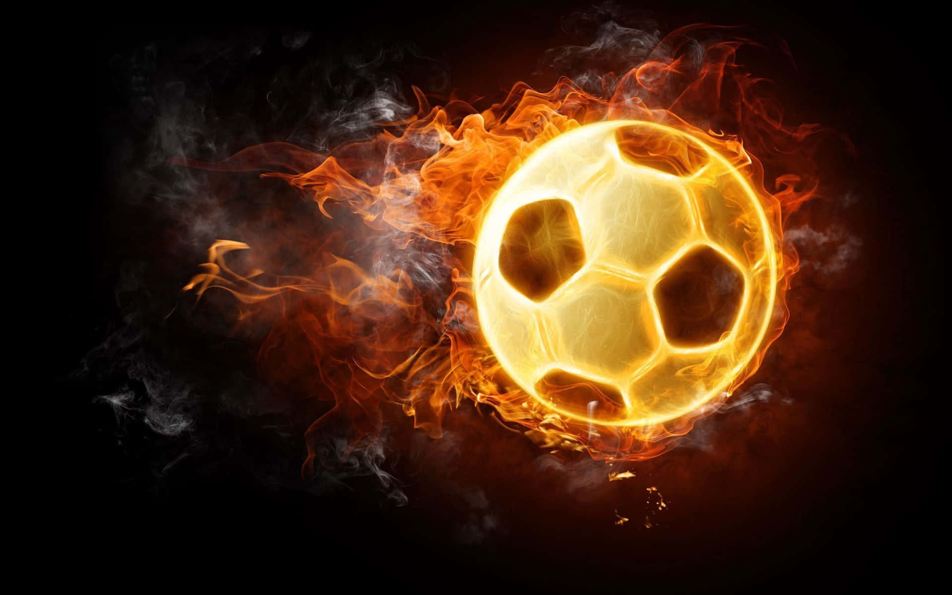 An Epic Game Of Soccer Under Bright, Dazzling Lights Background