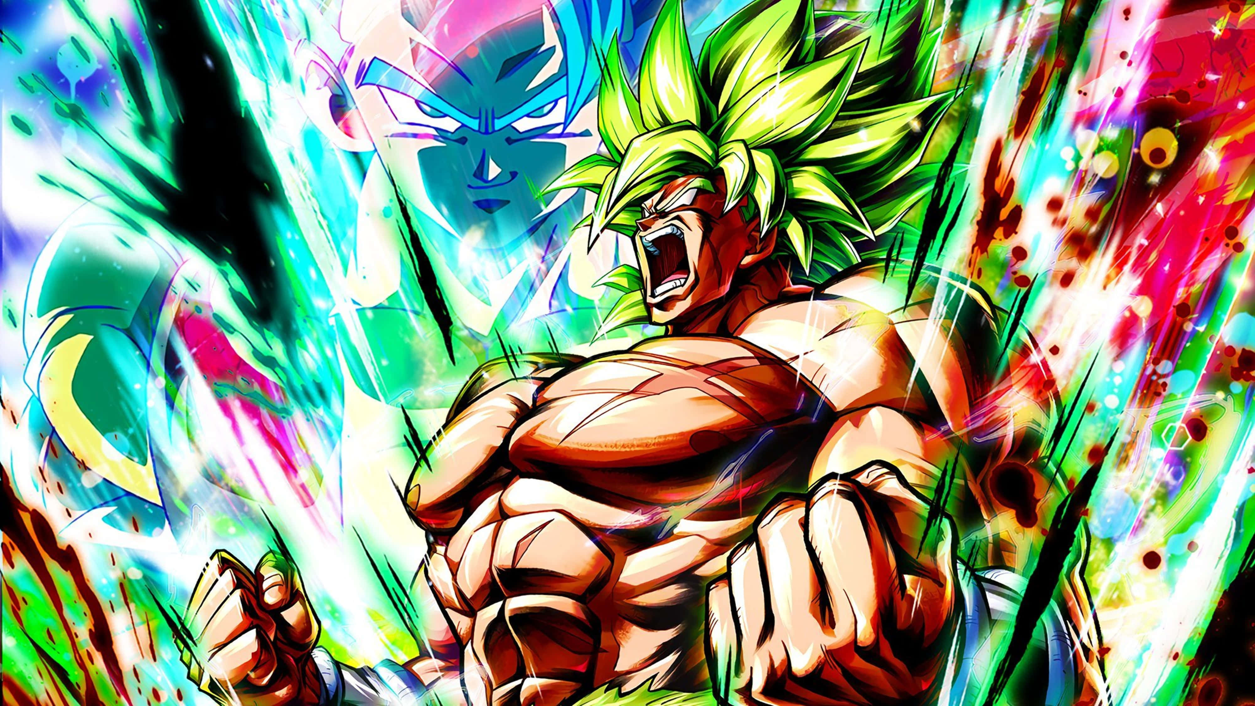 An Epic Scene Featuring Broly, The Legendary Super Saiyan! Background