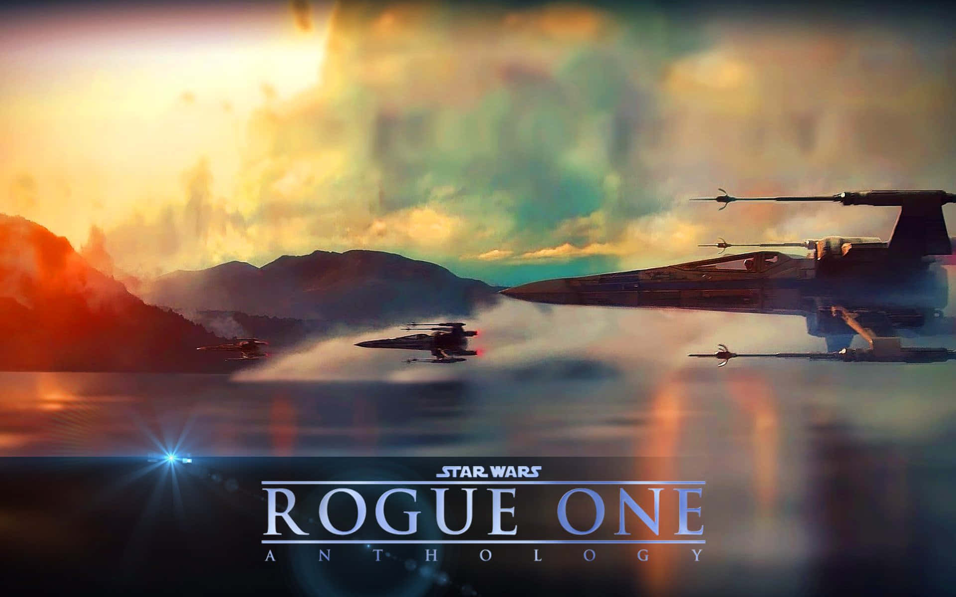 An Epic Space Battle Awakens In Star Wars Rogue One Background