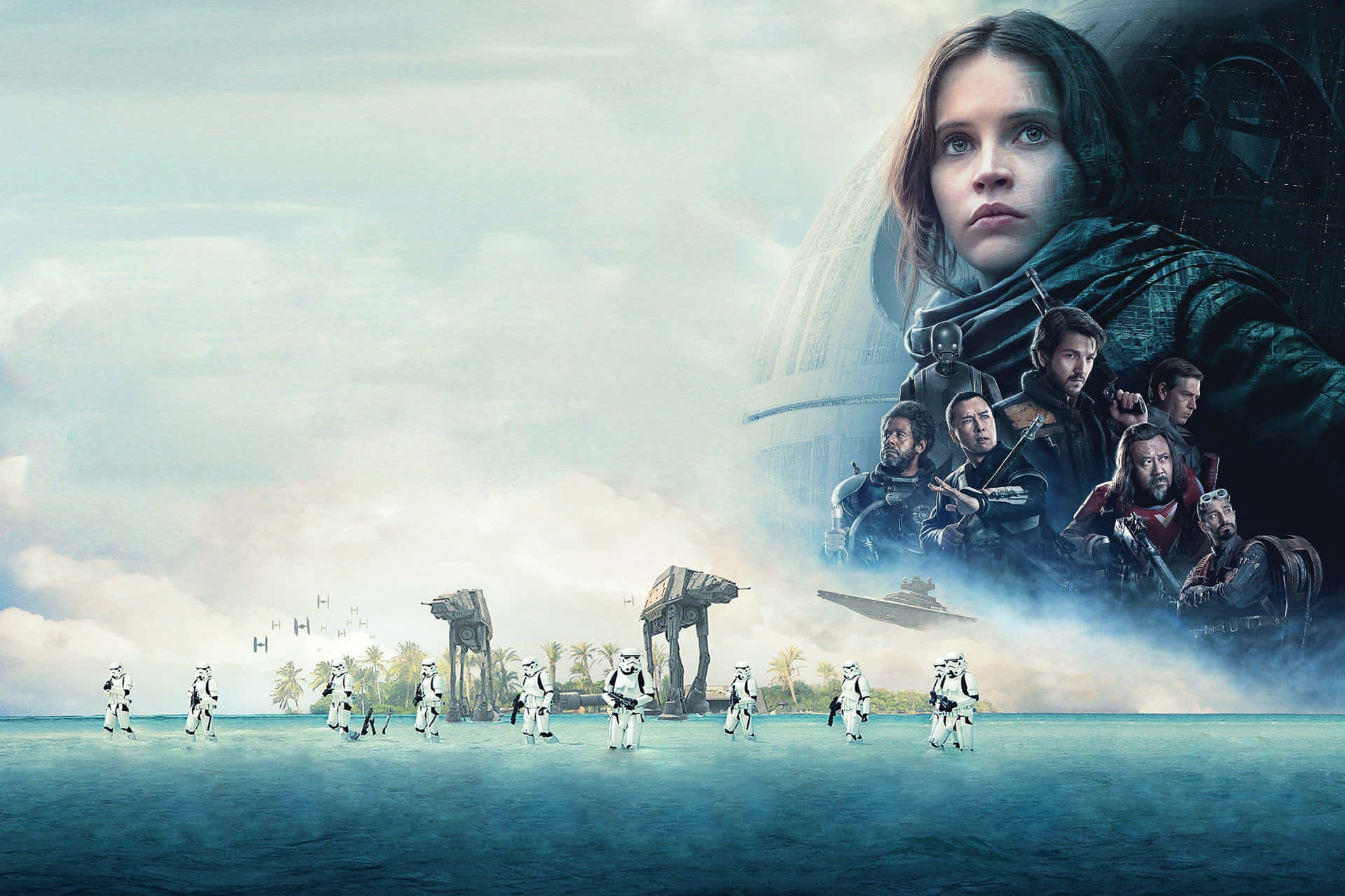 “an Epic Standoff - Jyn Erso And The Rebel Alliance Charge Forth” Background