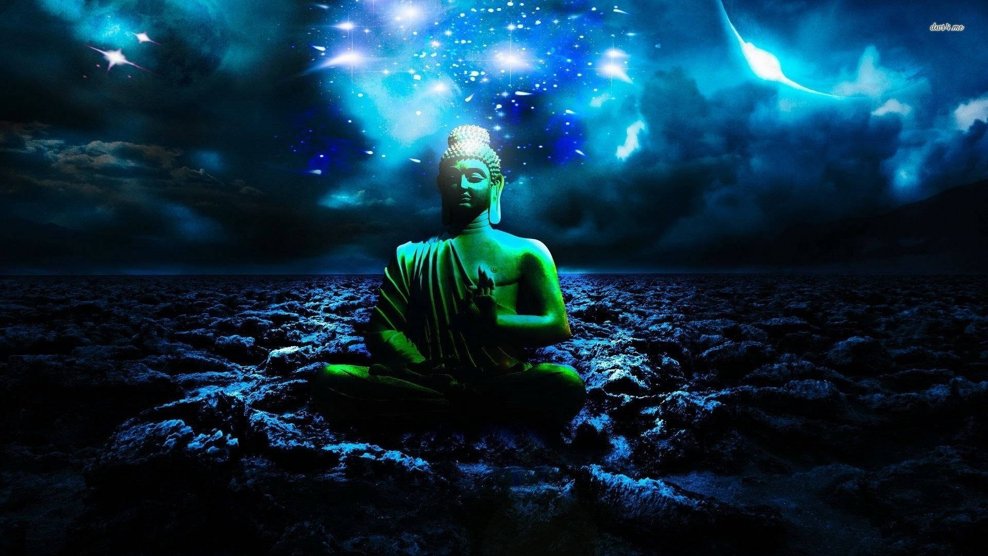 An Essence Of Serenity - Buddha In Solemn Meditation Background