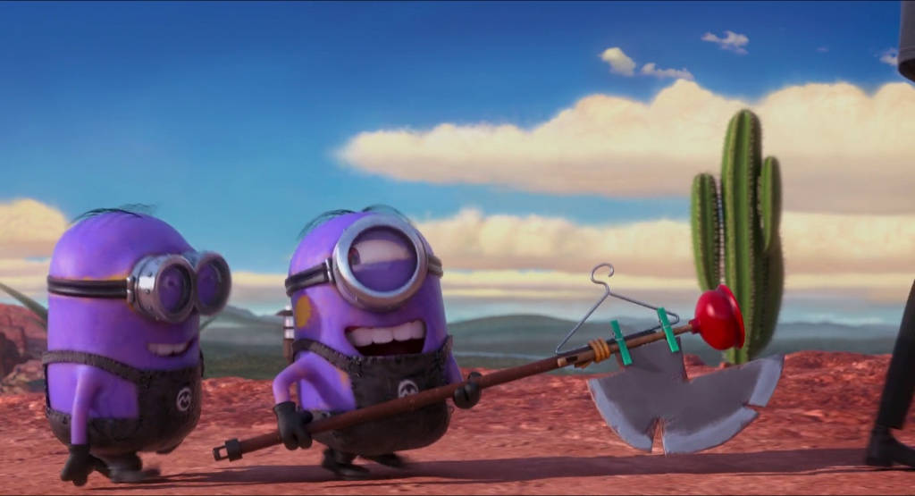 An Evil Minion Holding An Axe In A Menacing Stance Background