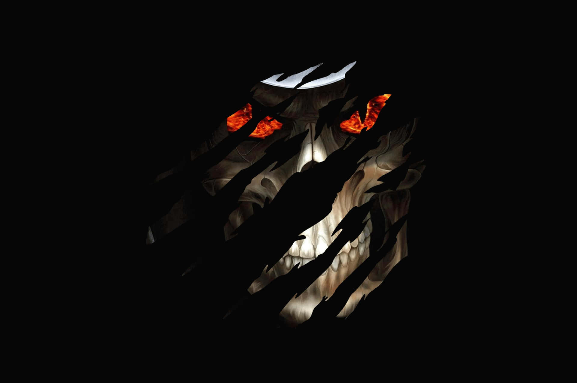 An Evil Skull Sitting Upon A Throne Background