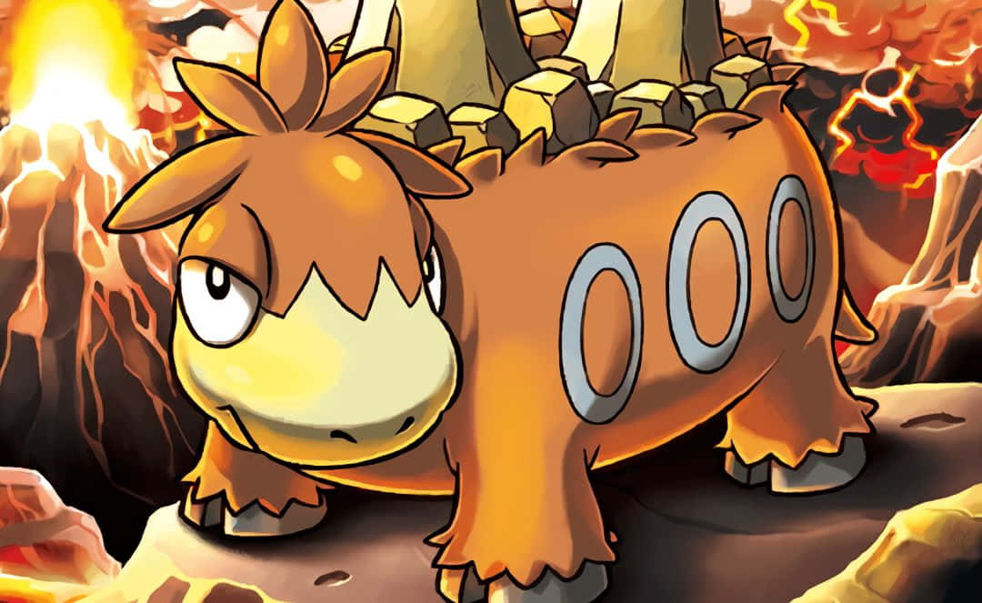An Evolved Numel Pokémon Art Background