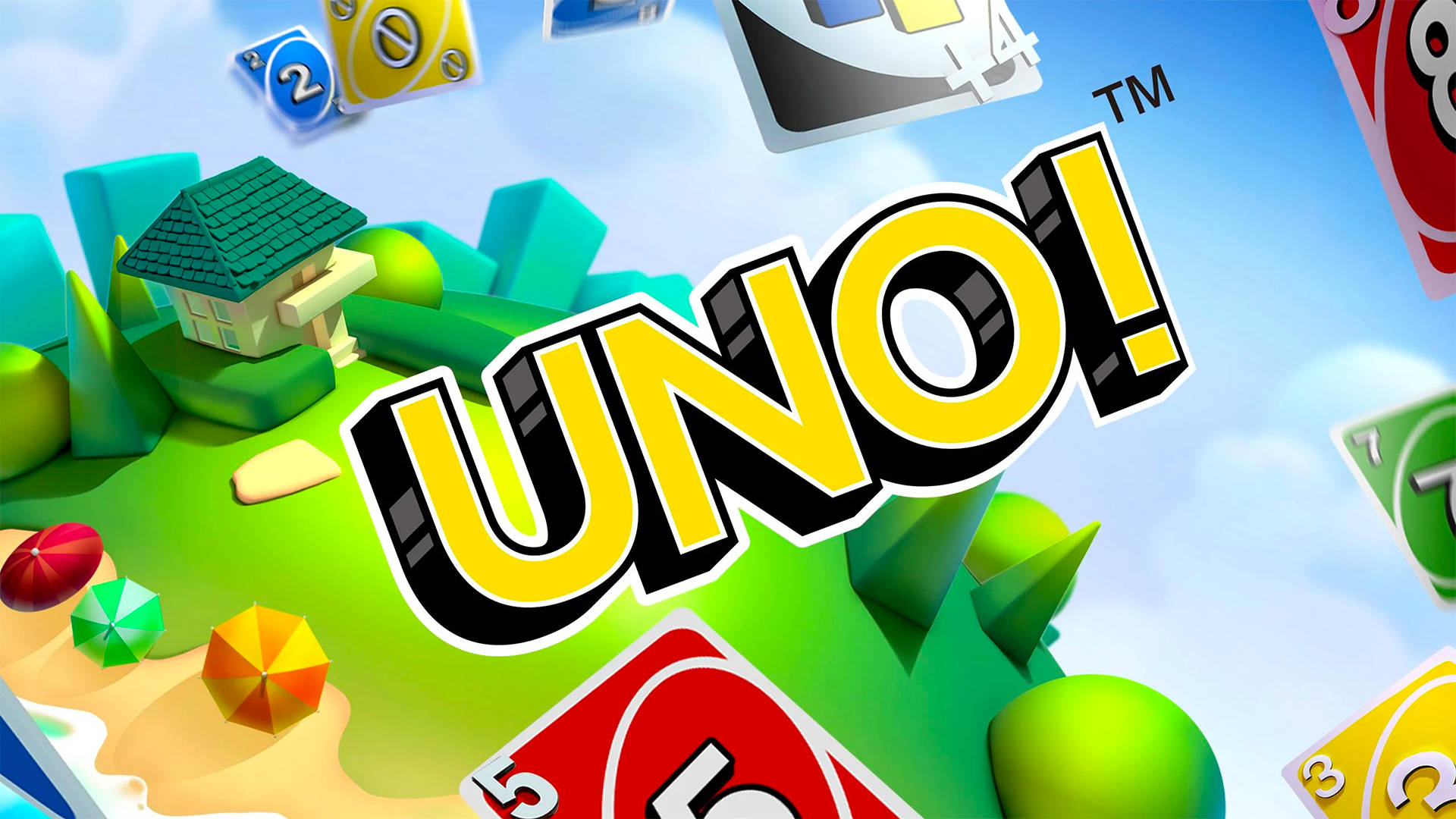 An Exciting Play In Uno - Colorful Uno Card Deck Spread Out On A Table Background