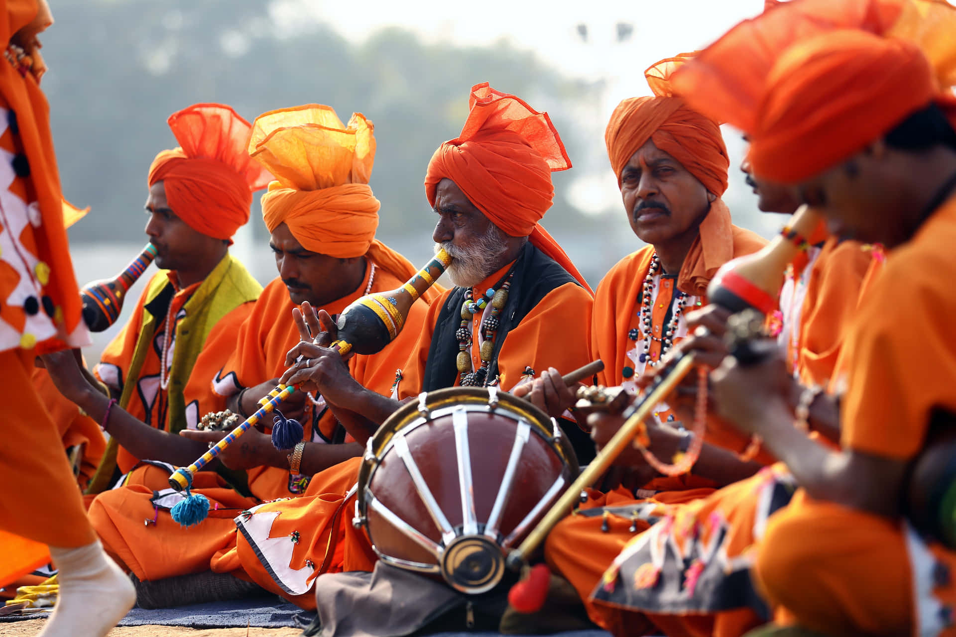 An Exhilarating Music Festival In Full Swing Background