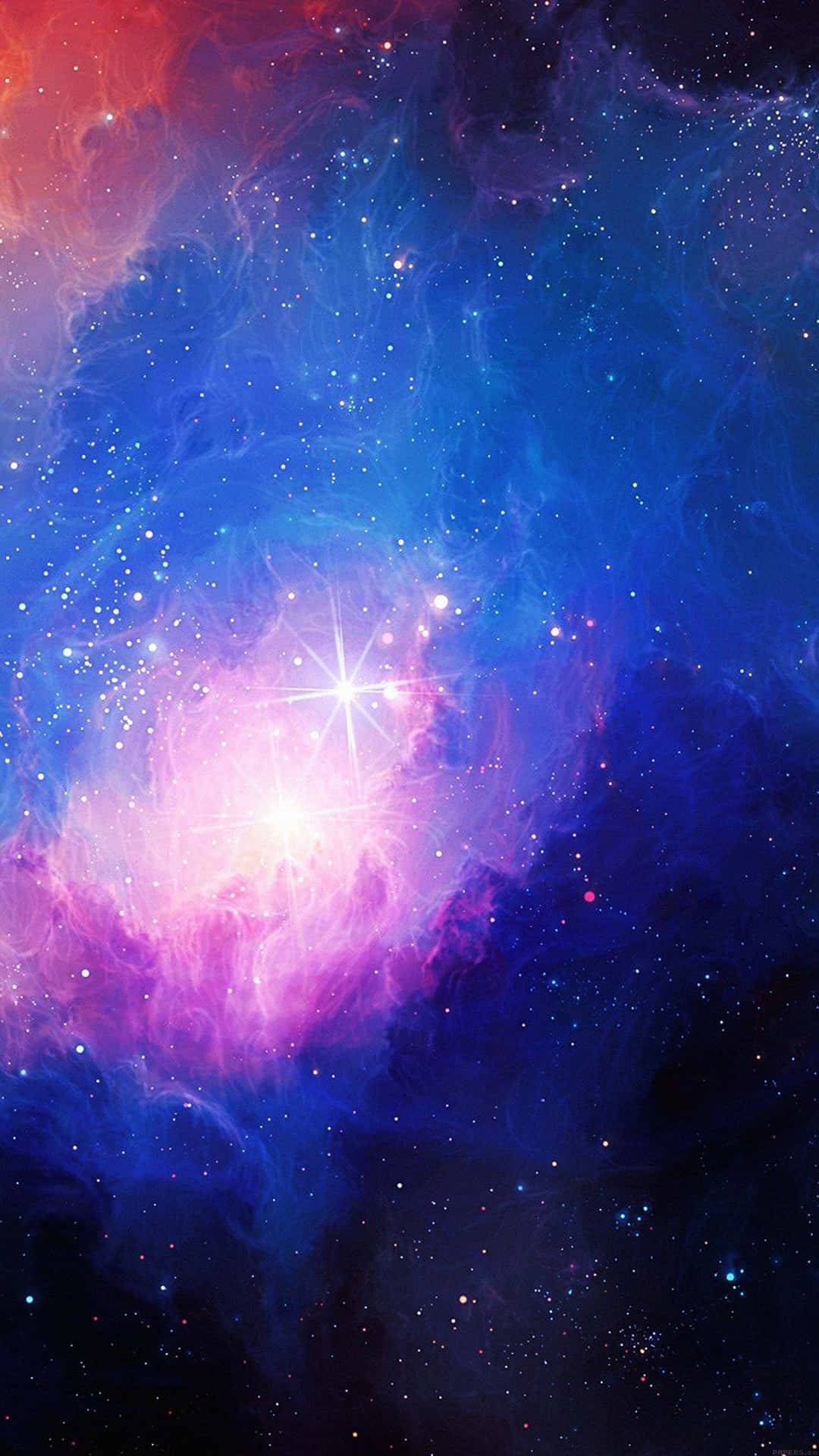 An Exotic View Of The Galaxy Against A Calming Cool Blue Sky Background