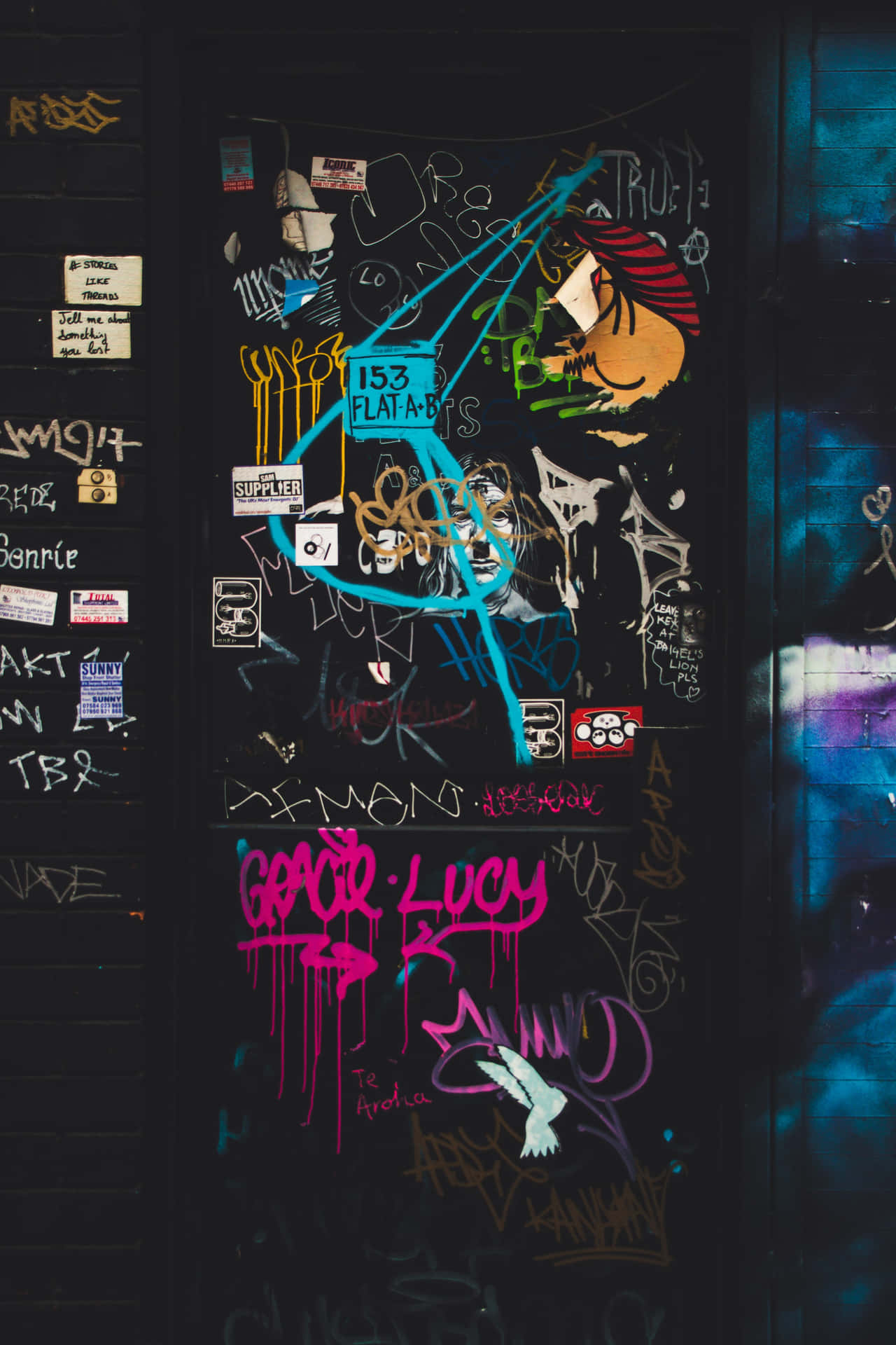 An Expressive Hip Hop Graffiti Wall Full Of Vibrancy And Creativity. Background