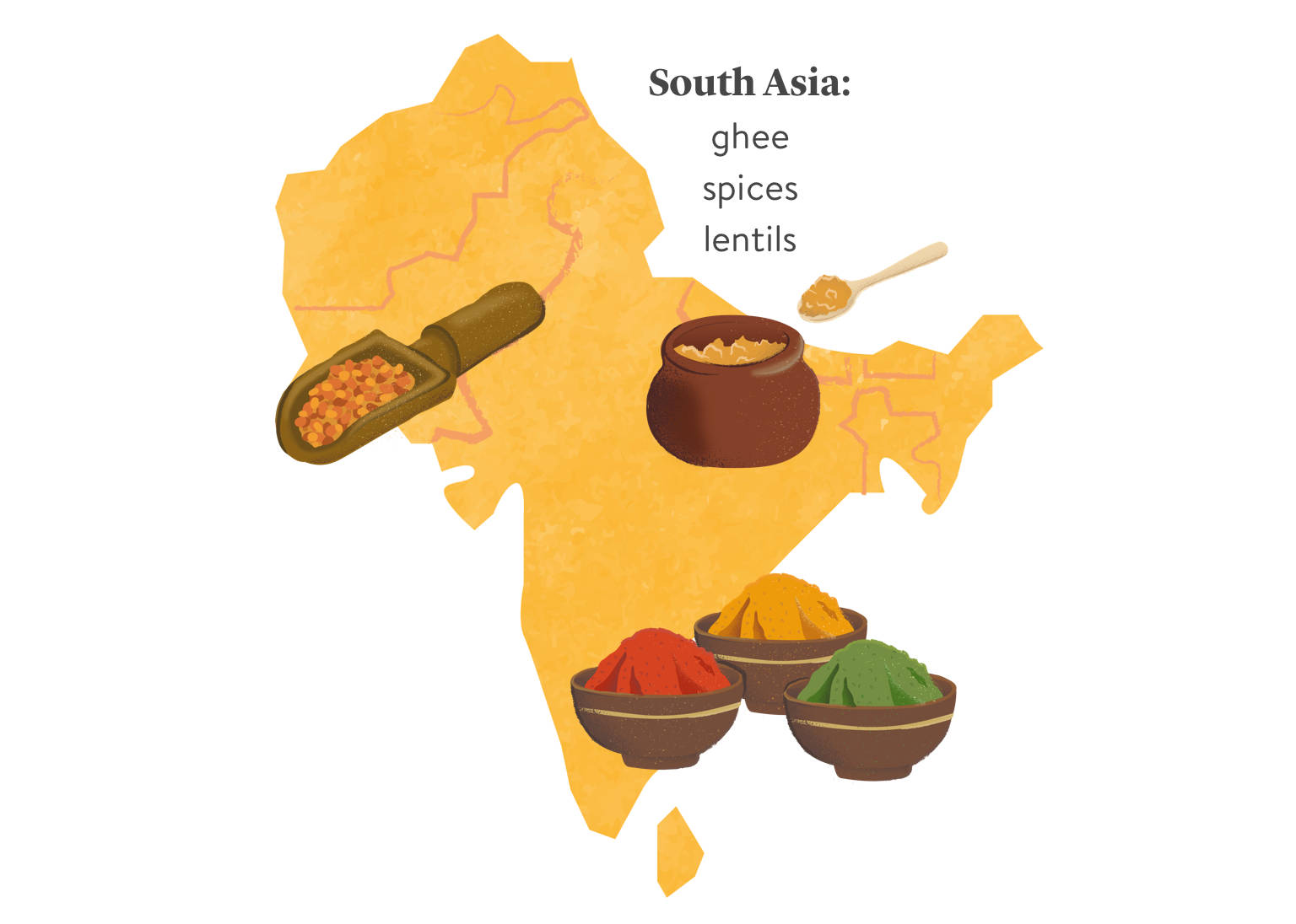 An Exquisite Array Of South Asian Spices And Lentils Background