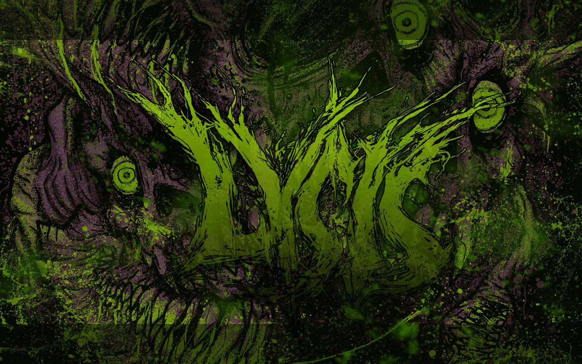 An Extraordinary Dark Psychedelic World Background