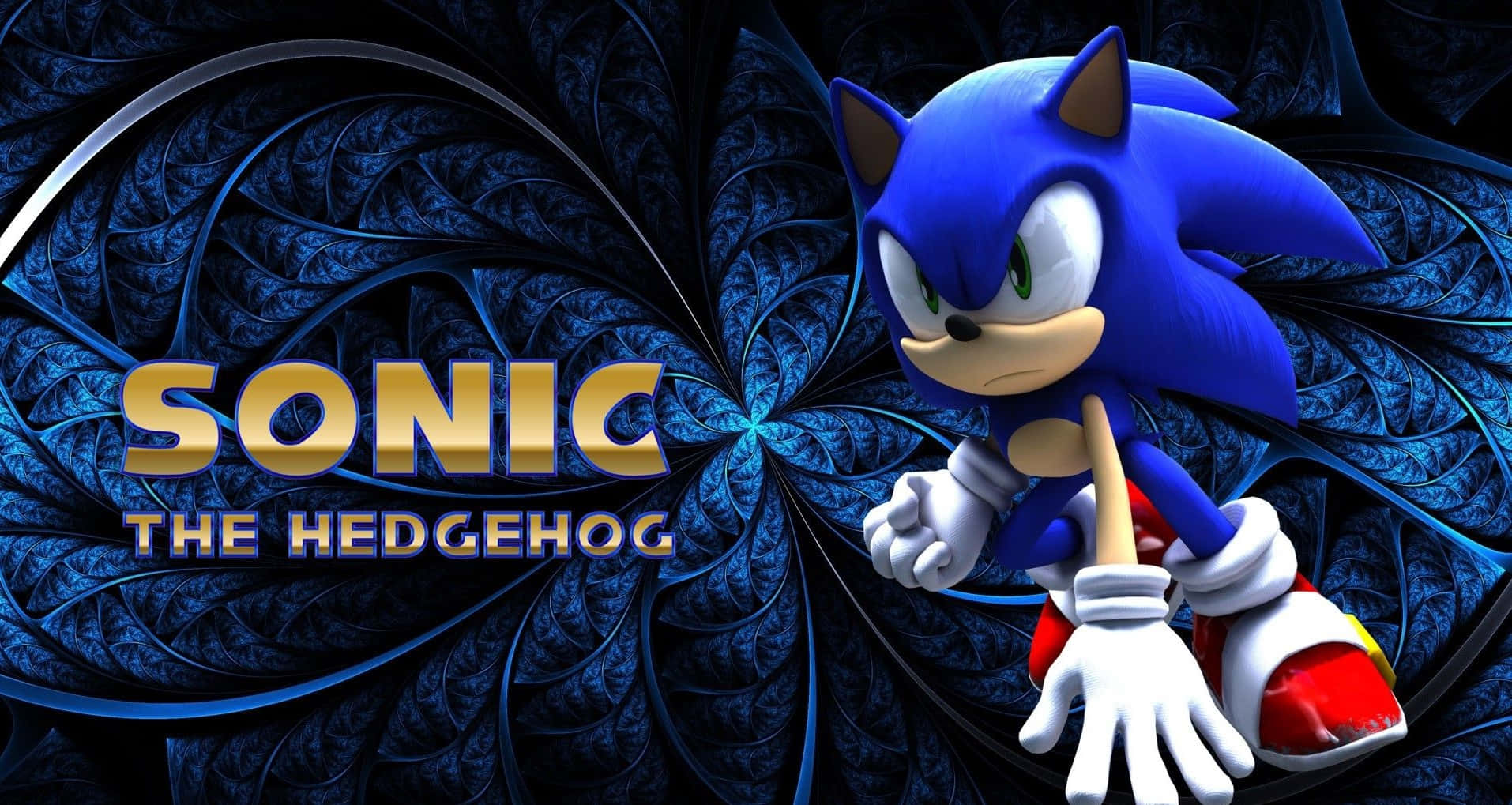 An Hd Illustration Of Sonic The Hedgehog Ready To Race. Background