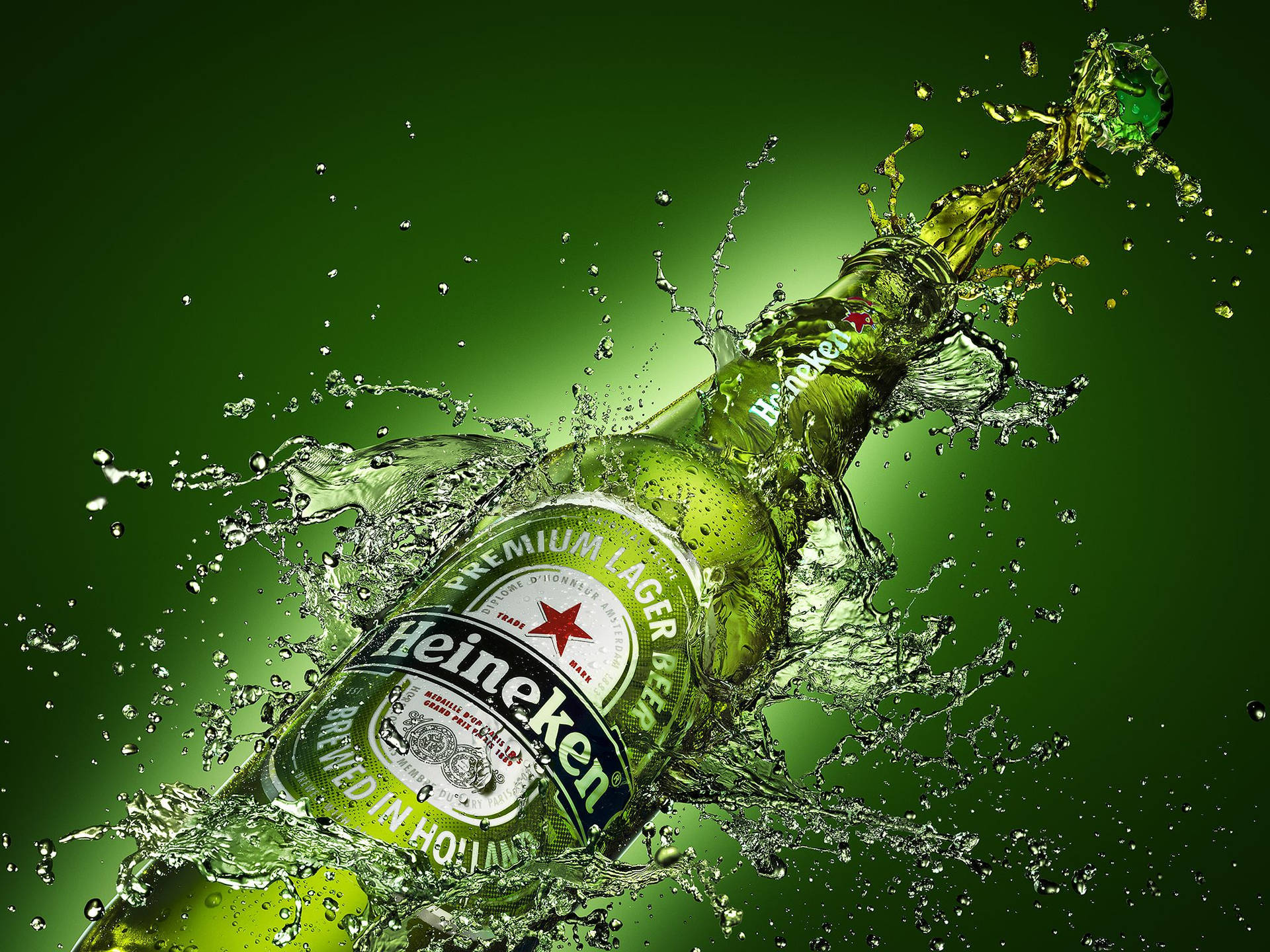 An Ice Cold Heineken Beer Bottle Background