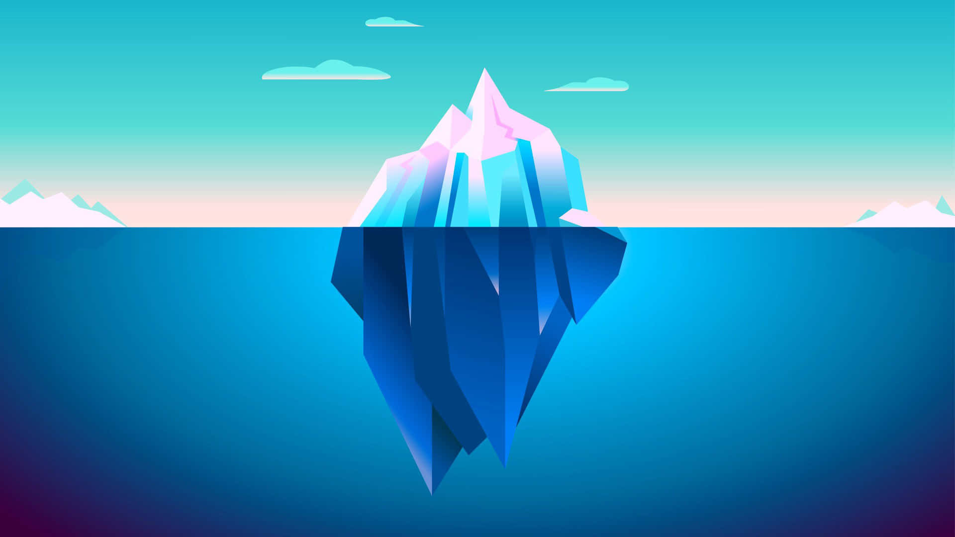 An Iceberg Floating In The Ocean Background
