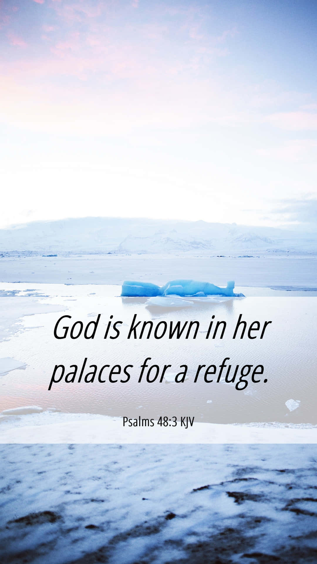 An Icey Sea Girly Bible Verse Background