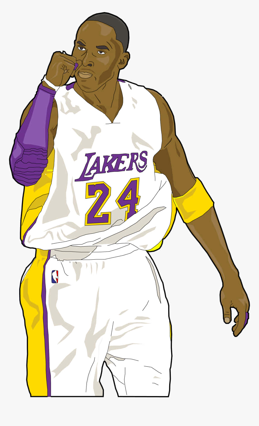 An Iconic Cartoon Representation Of Kobe Bryant