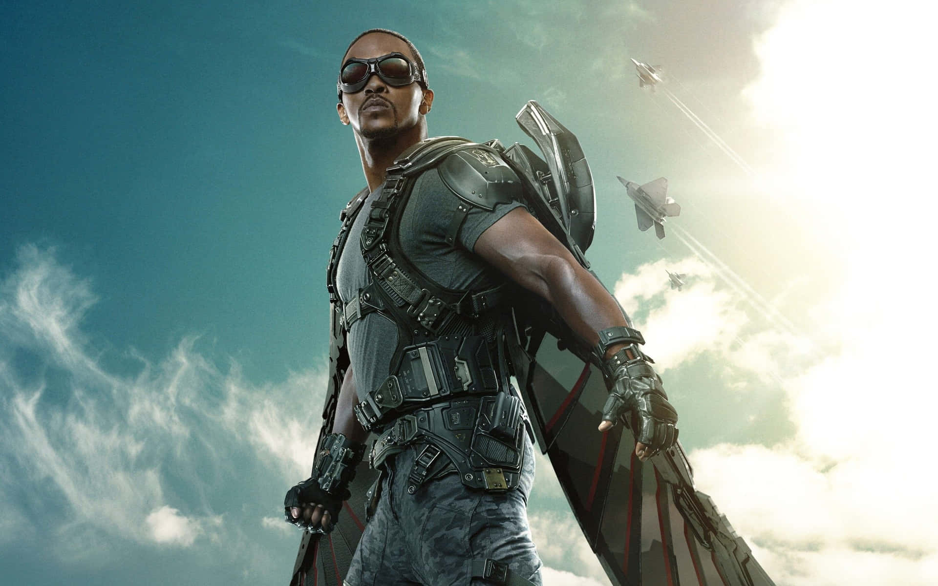 An Iconic Hero Takes Flight: Falcon From Marvel Background