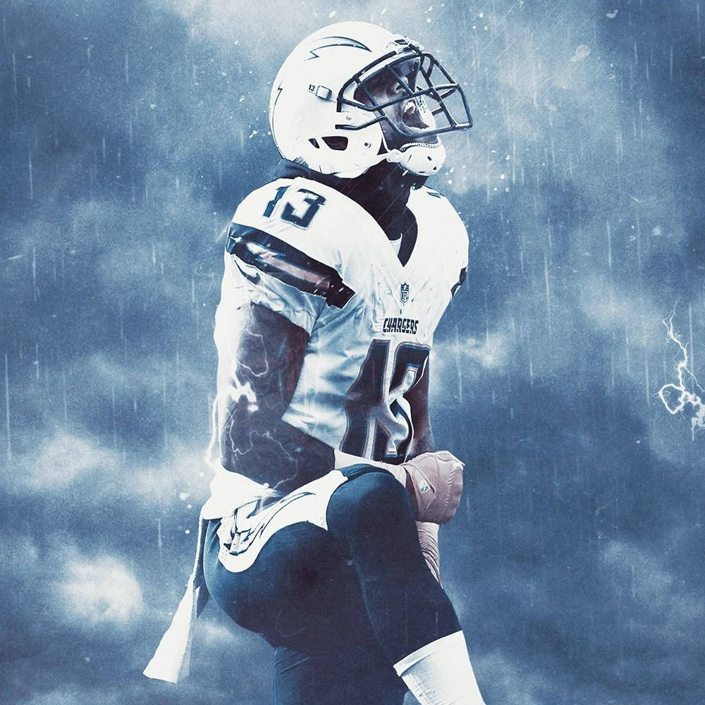 An Iconic Illustration Of Keenan Allen Background