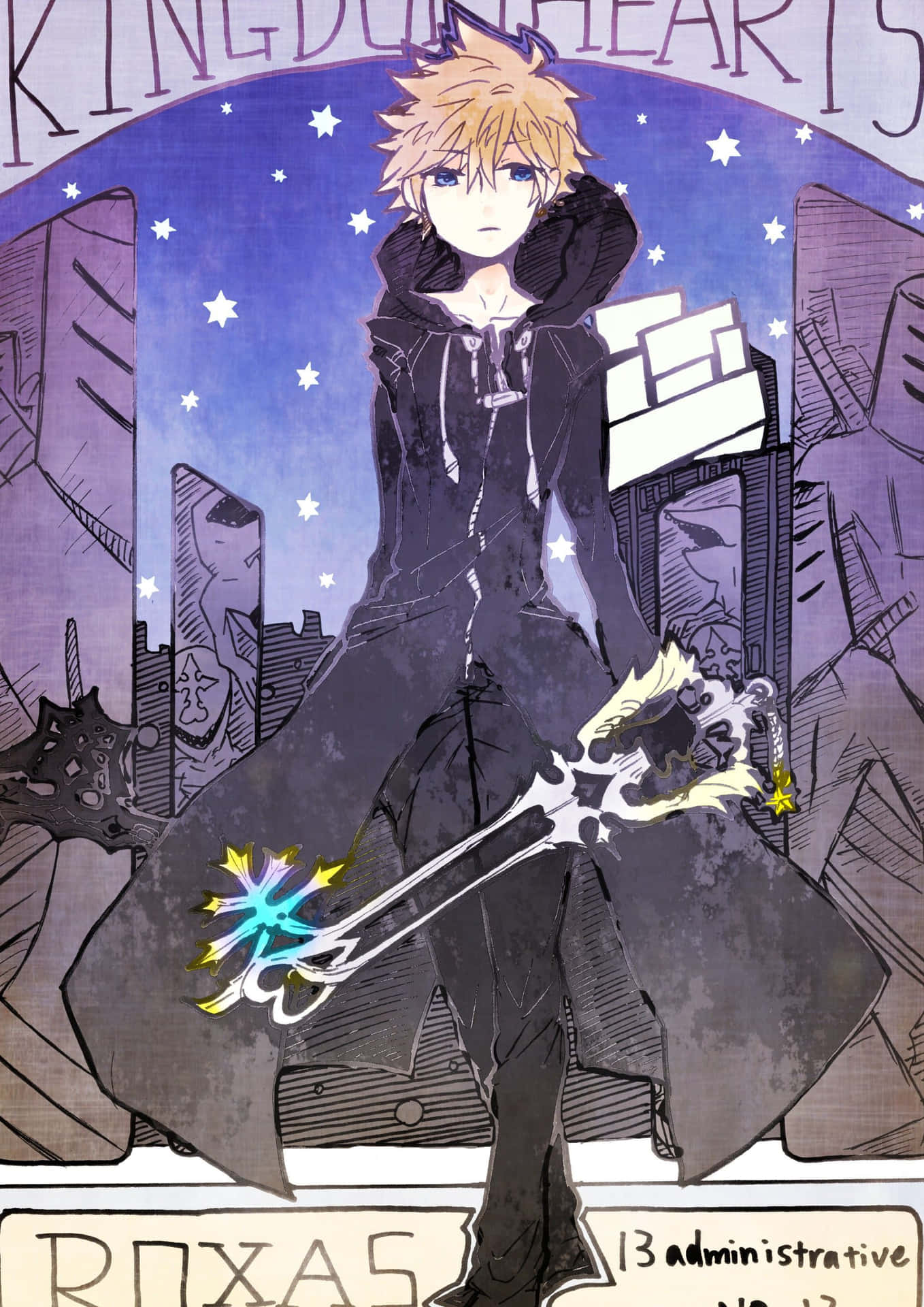 An Iconic Look Of Roxas From The Kingdom Hearts Series Background