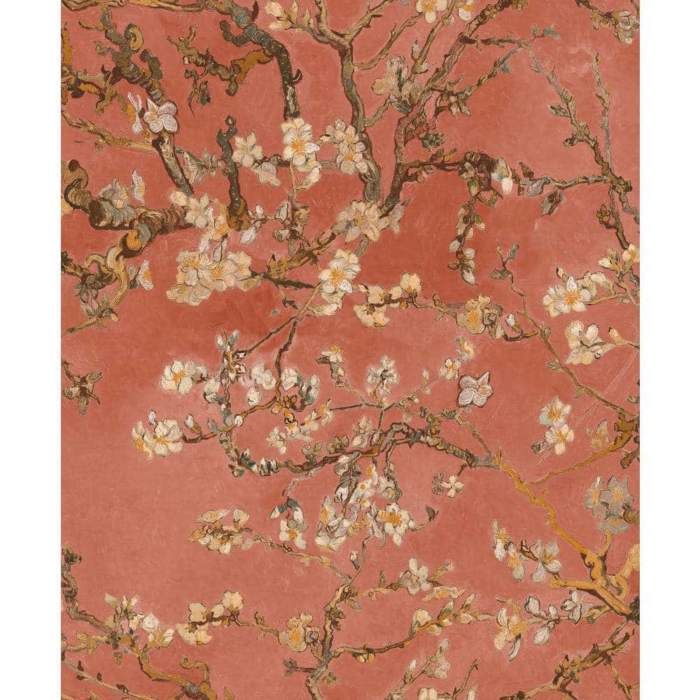 An Iconic Painting Of Almond Blossoms Blooming In Spring By The Renowned Artist Van Gogh Background