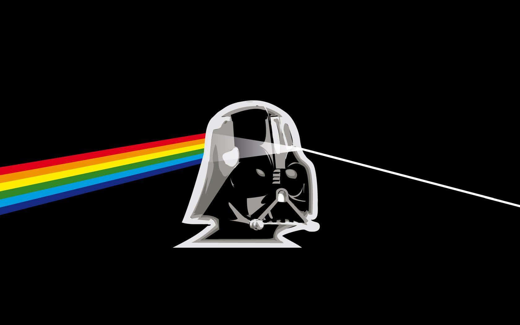 An Iconic Photograph Of The Original Dark Side Of The Moon Album Artwork.