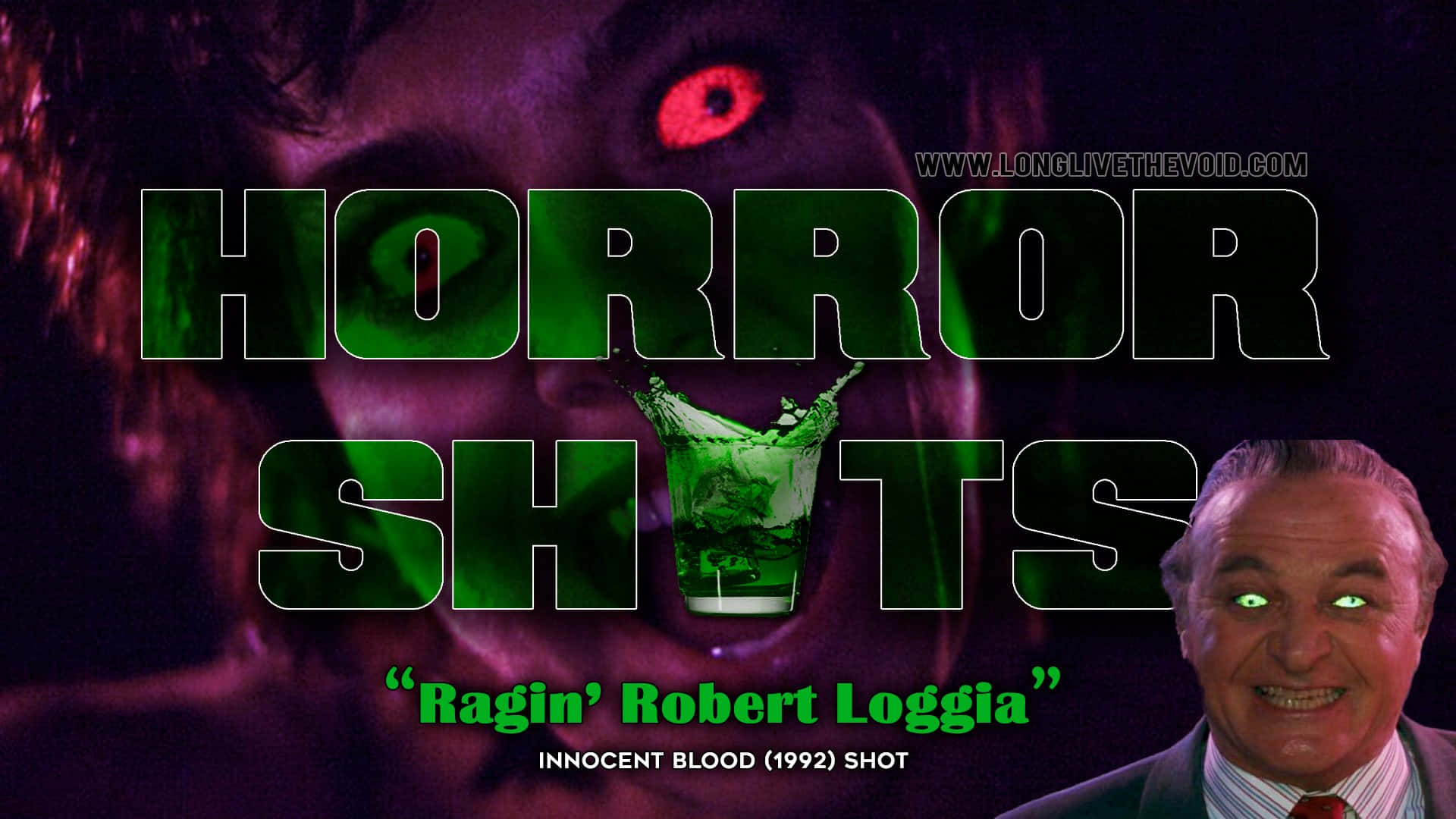An Iconic Poster Of Robert Loggia From A Horror Movie Background