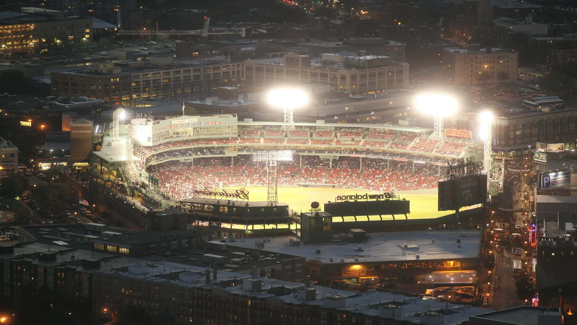 An Iconic View Of The Iconic Fenway Park, Home Of The Boston Red Sox Background