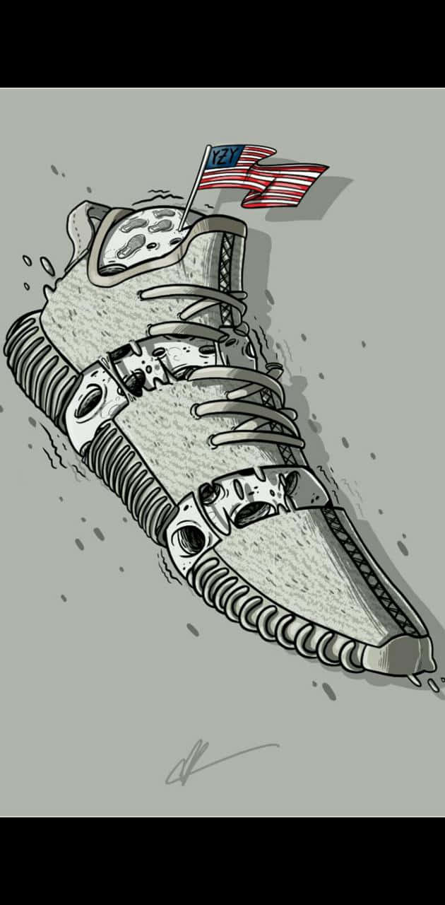 An Iconic Yeezy Sneaker Design. Background