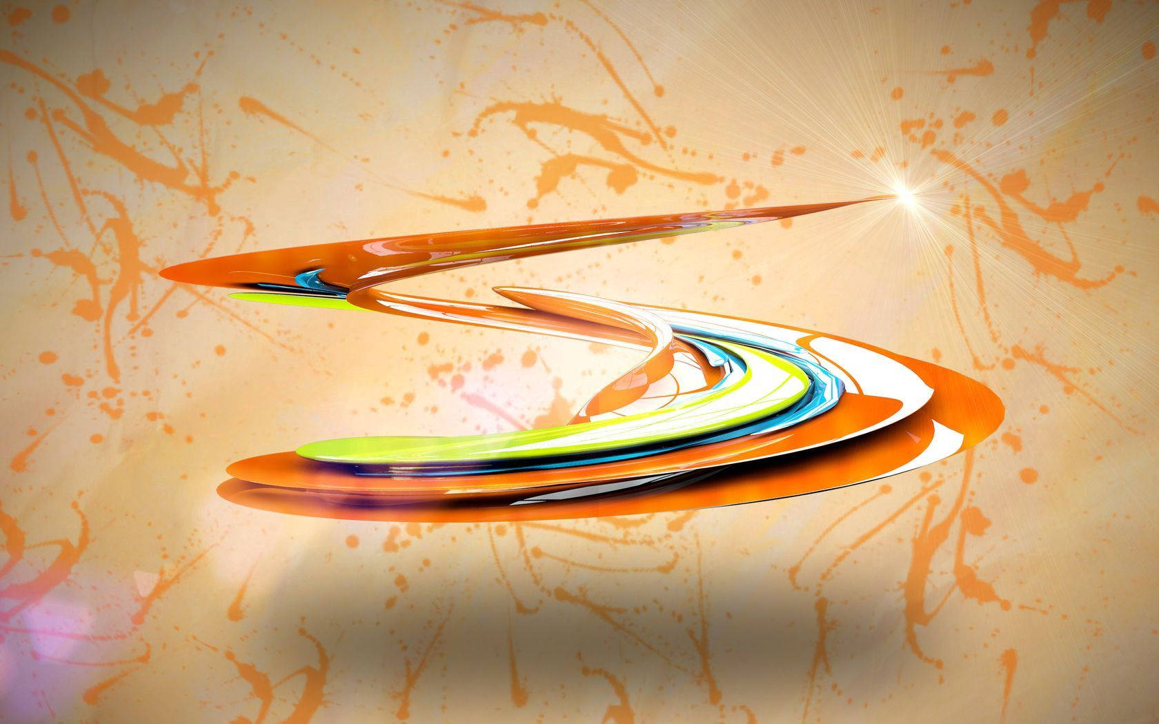 An Icy Orange Abstract Art Piece Background
