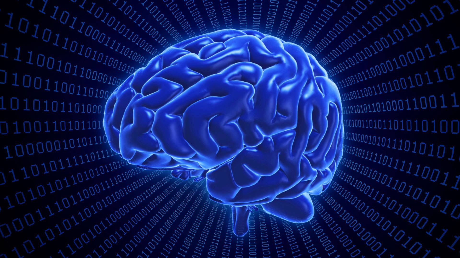 An Illuminated Neon Psychology Brain Background