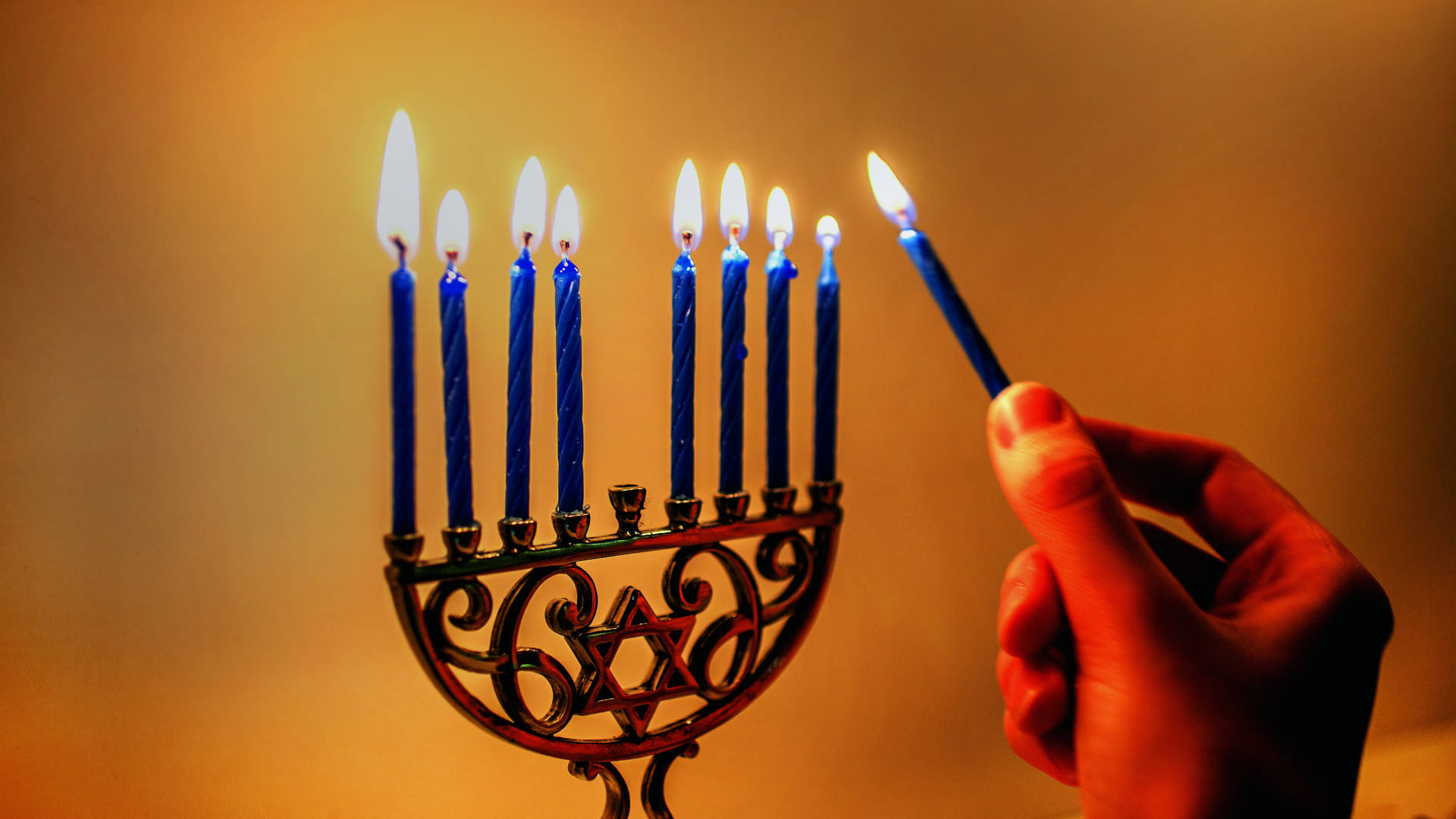 An Illuminating Hanukkah Celebration Background