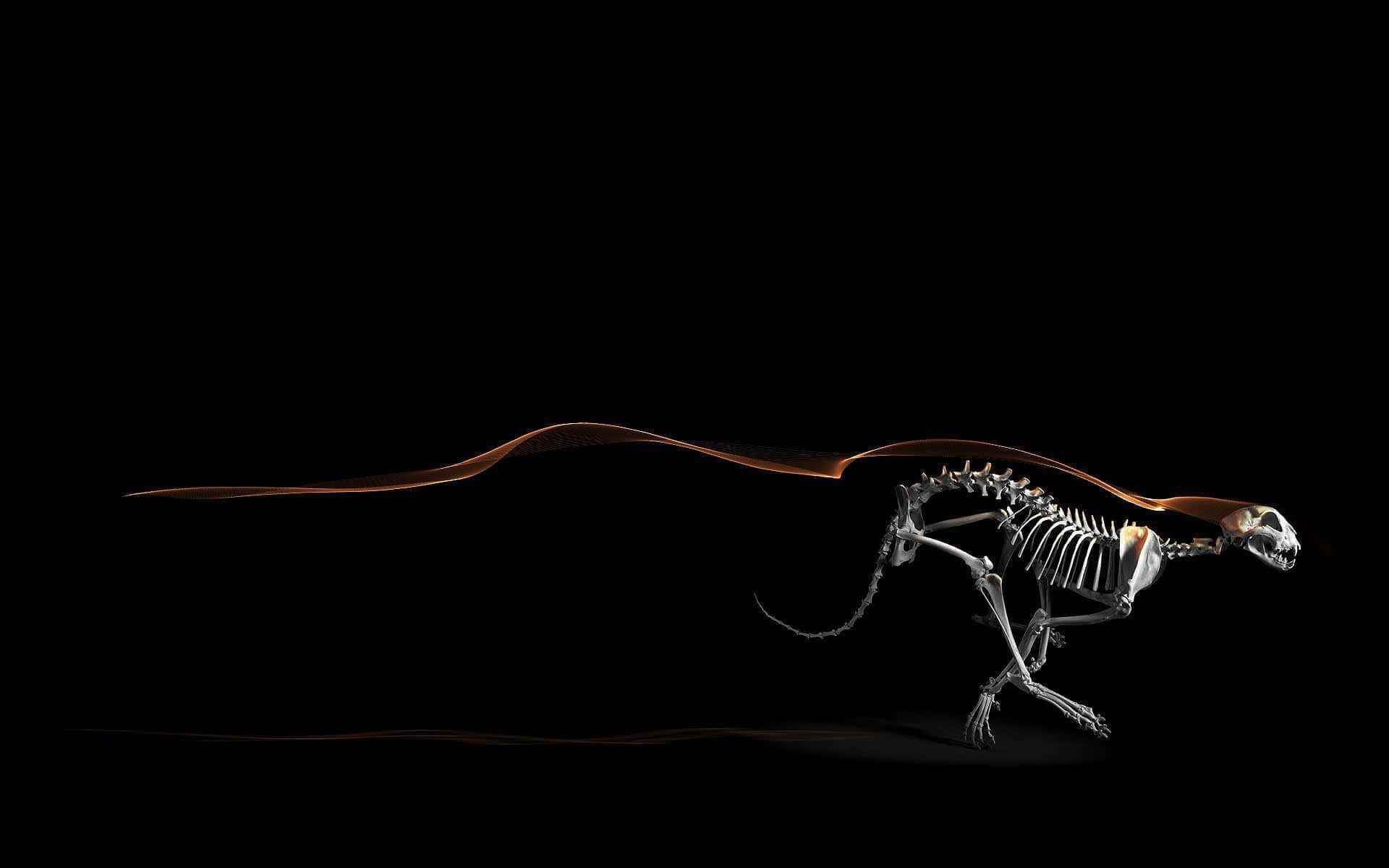 An Illustration Of A Fearsome Black Dinosaur