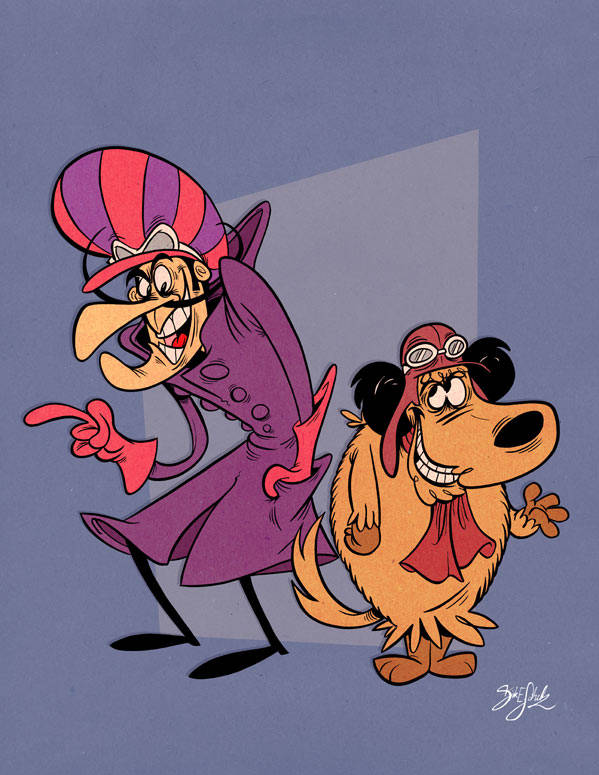 An Illustration Of The Hilarious Hanna-barbera Character, Muttley. Background
