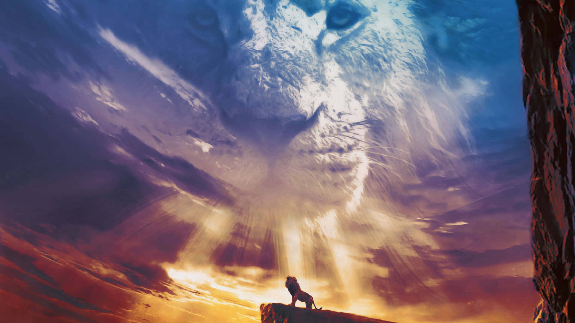 An Image Of The Majestic Simba From Disney's Lion King. Background