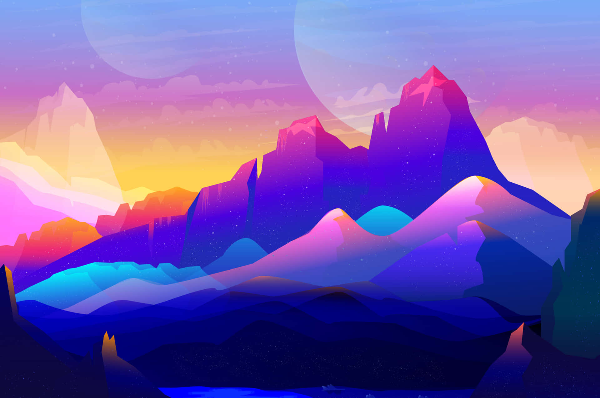 An Immersive Digital Landscape Background