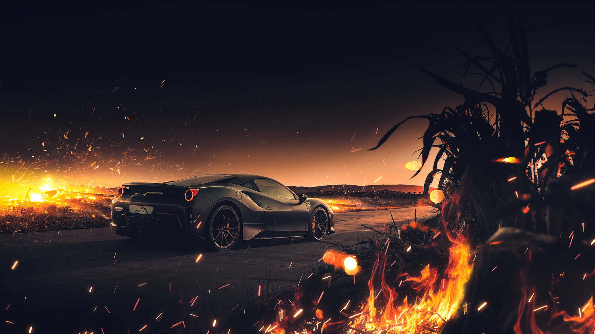 An Incredible Red Ferrari Background