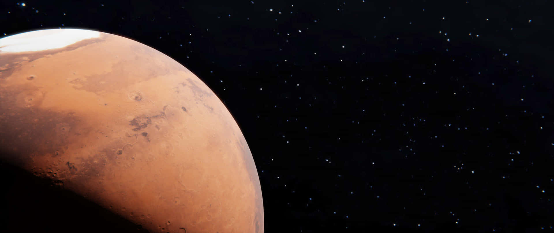 An Incredible View Of The Desolate Planet Mars Background