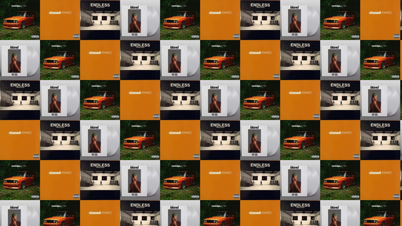 An Inspirational And Creative Workspace: Frank Ocean On His Laptop. Background