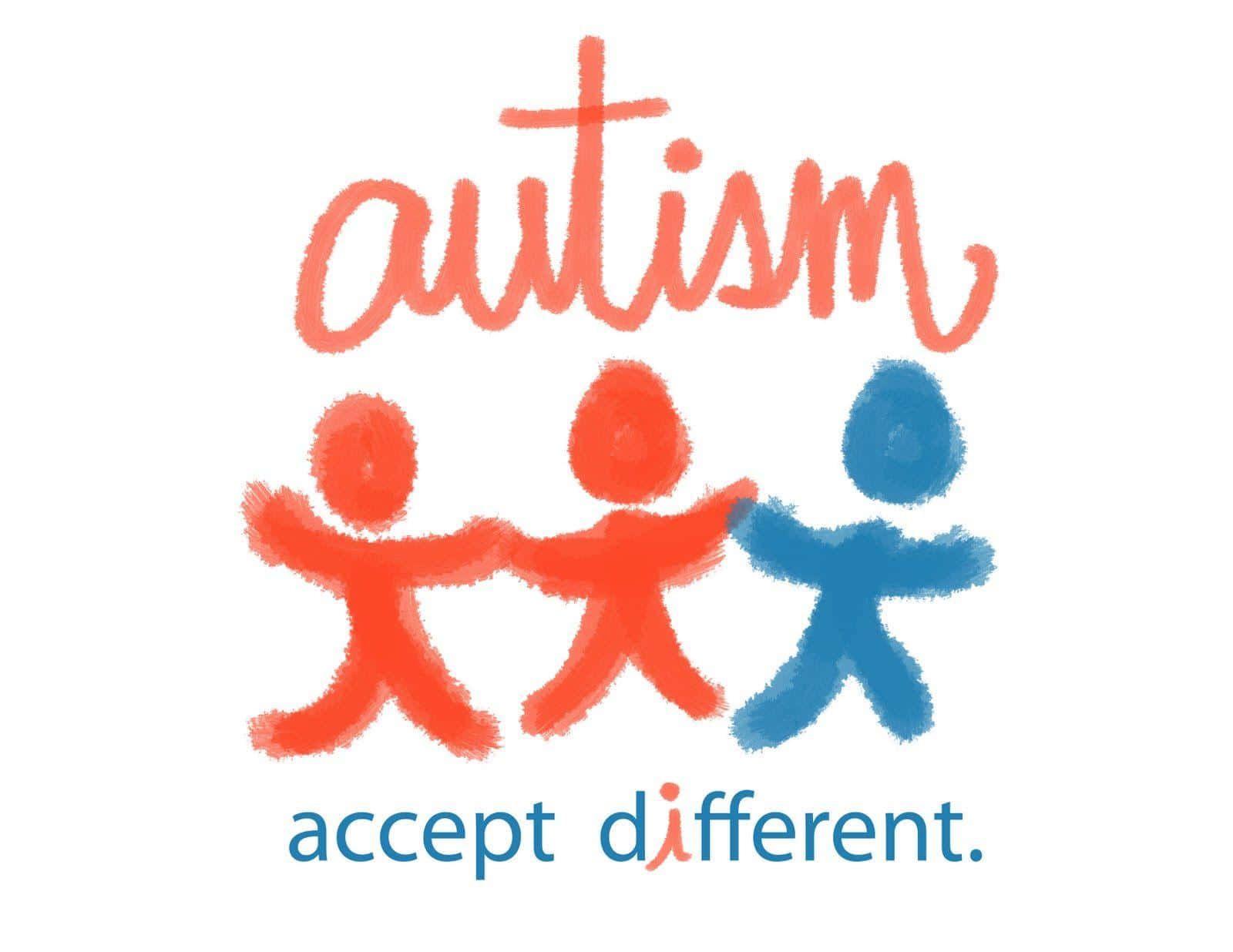 An Inspirational Image Representing The Spectrum Of Autism Background
