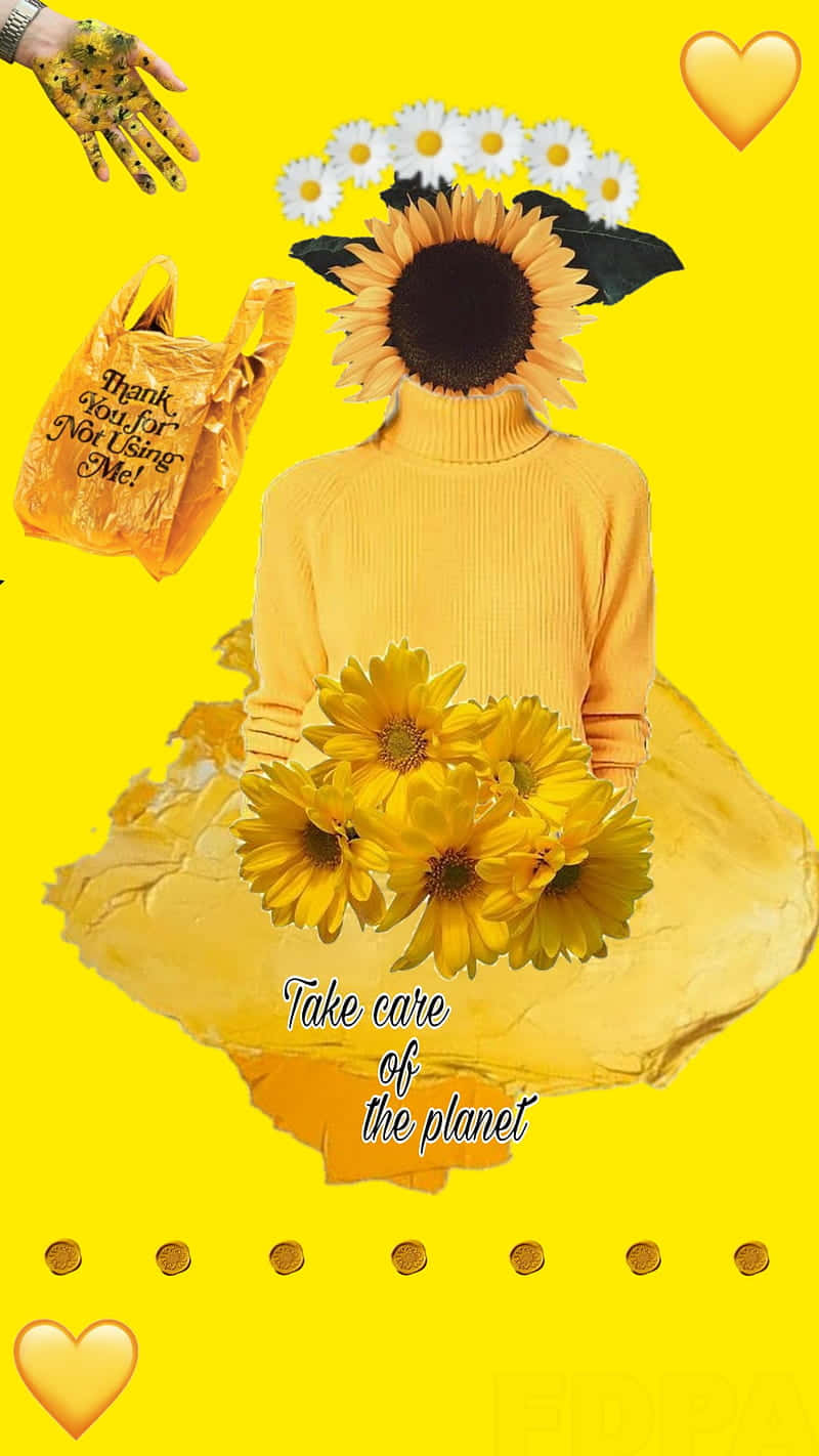 An Inspiring Yellow Aesthetic Tumblr Image To Brighten Your Day Background