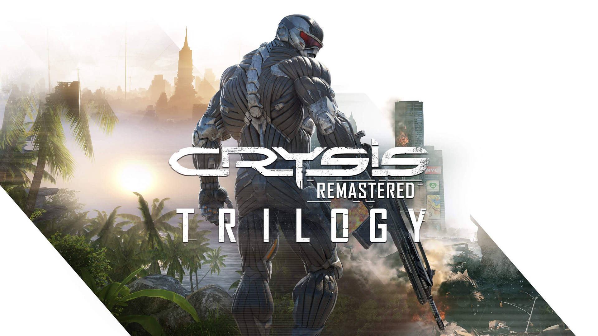 An Intense Frame From Crysis Remastered Featuring High-quality Gameplay Graphics. Background