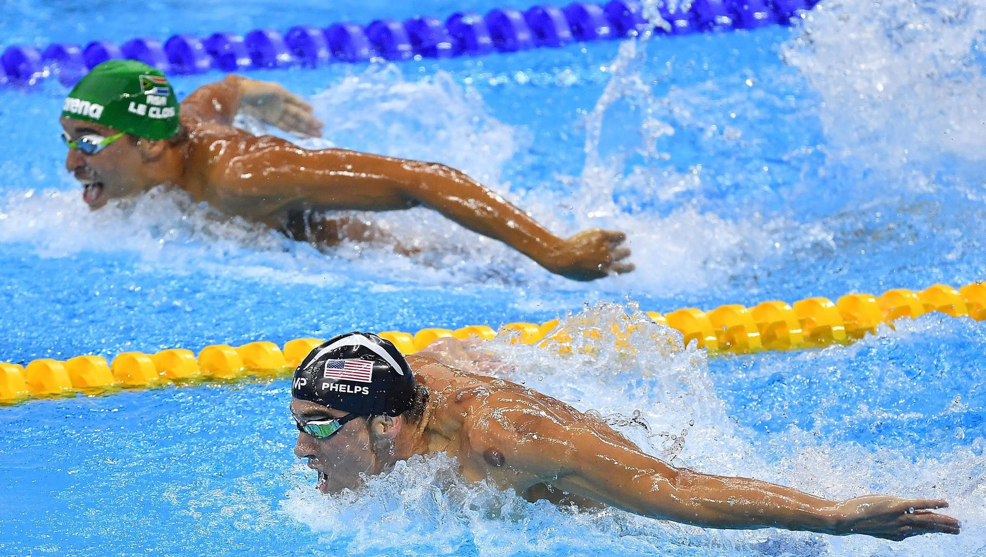 An Intense Moment Of Competitive Showdown At The Olympics