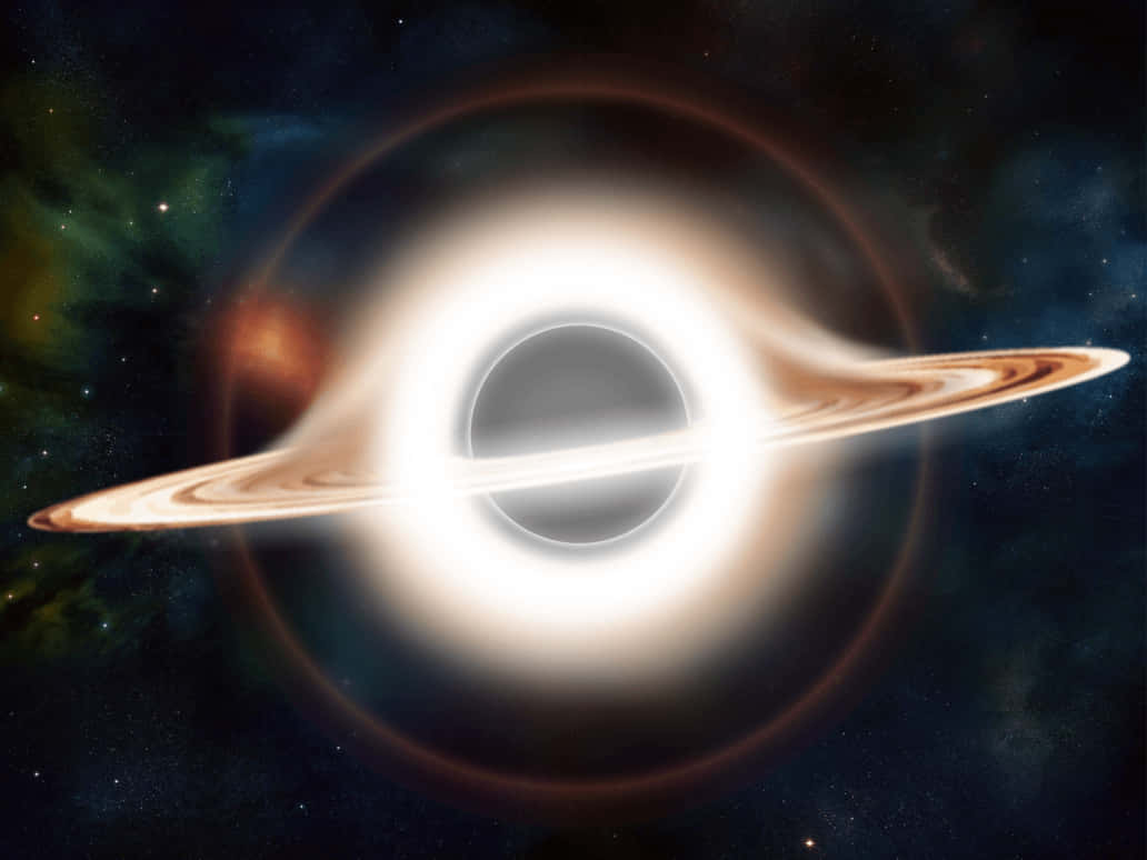 An Interstellar Black Hole Swirls In An Infinite Universe Of Stars Background
