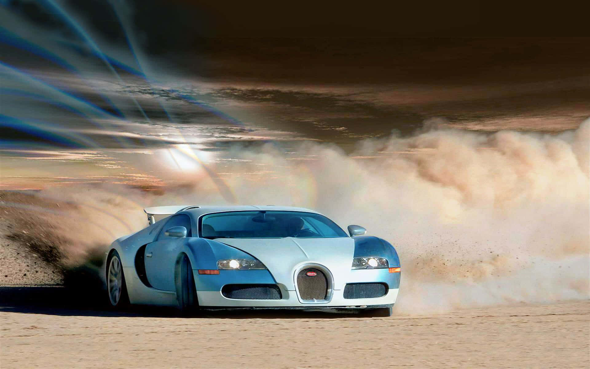 An Intimidating Overview Of The Iconic Bugatti Car Background