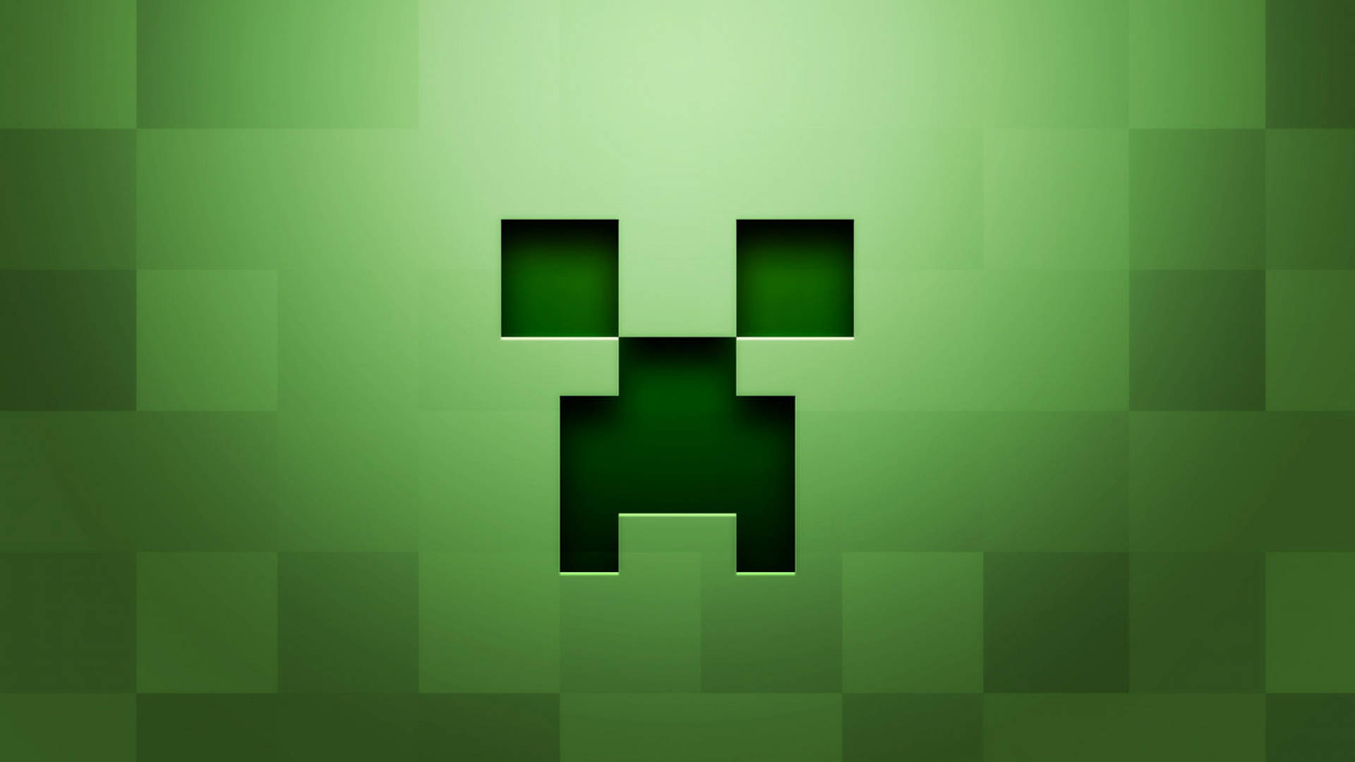 An Intricate Presentation Of Creeper's Face In Minecraft At 2560x1440 Resolution Background