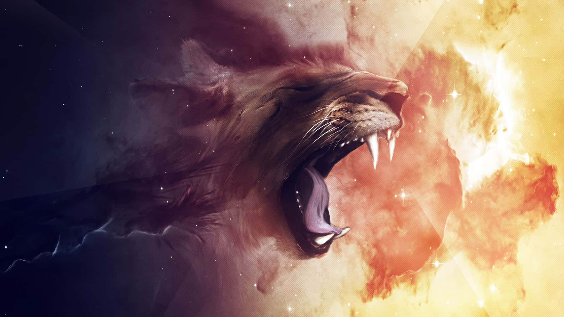 An Intricately Designed Abstract Lion Background