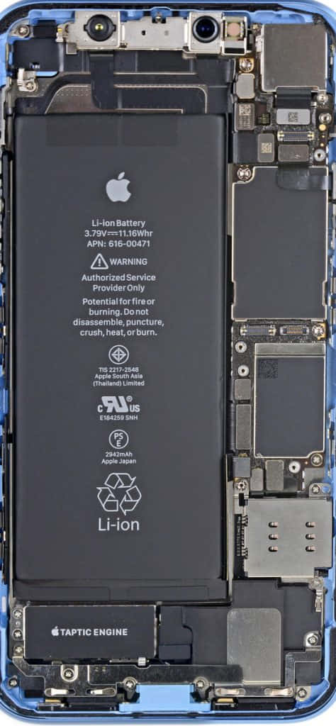 An Iphone 5s With The Motherboard Removed Background