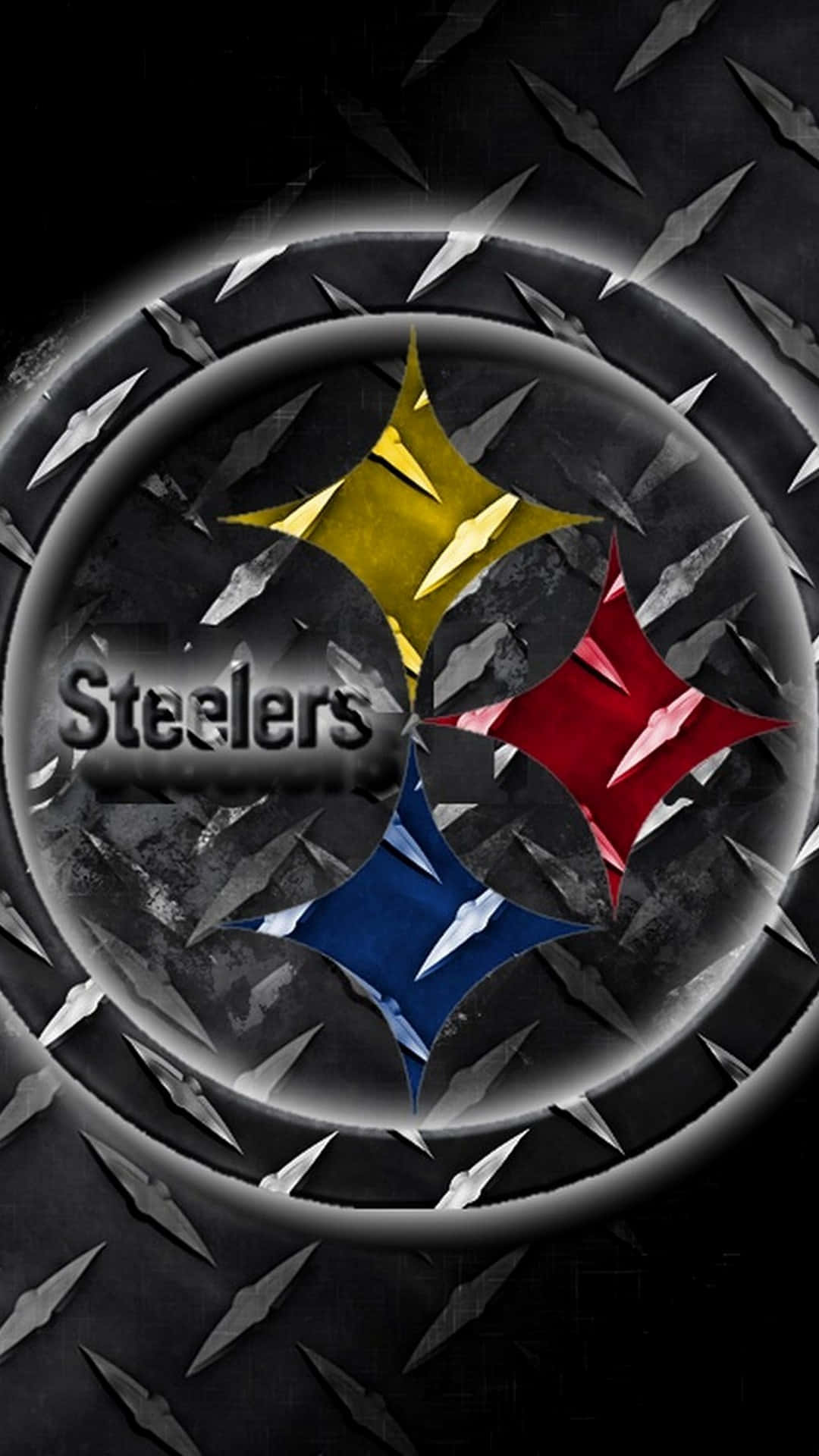 An Iphone Featuring The Colors And Logo Of The Pittsburgh Steelers Football Team Background