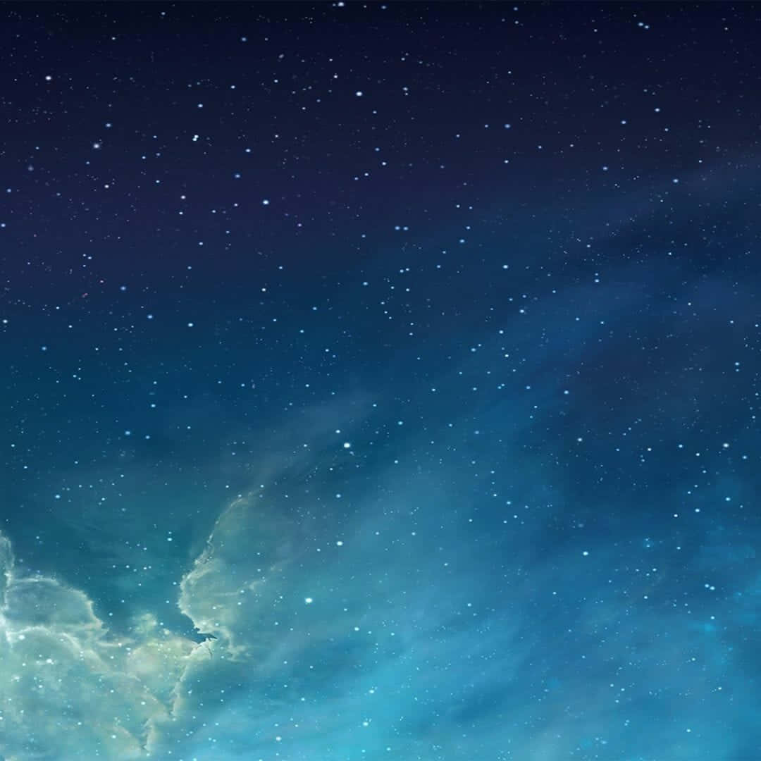 An Iphone With A Blue Sky And Stars