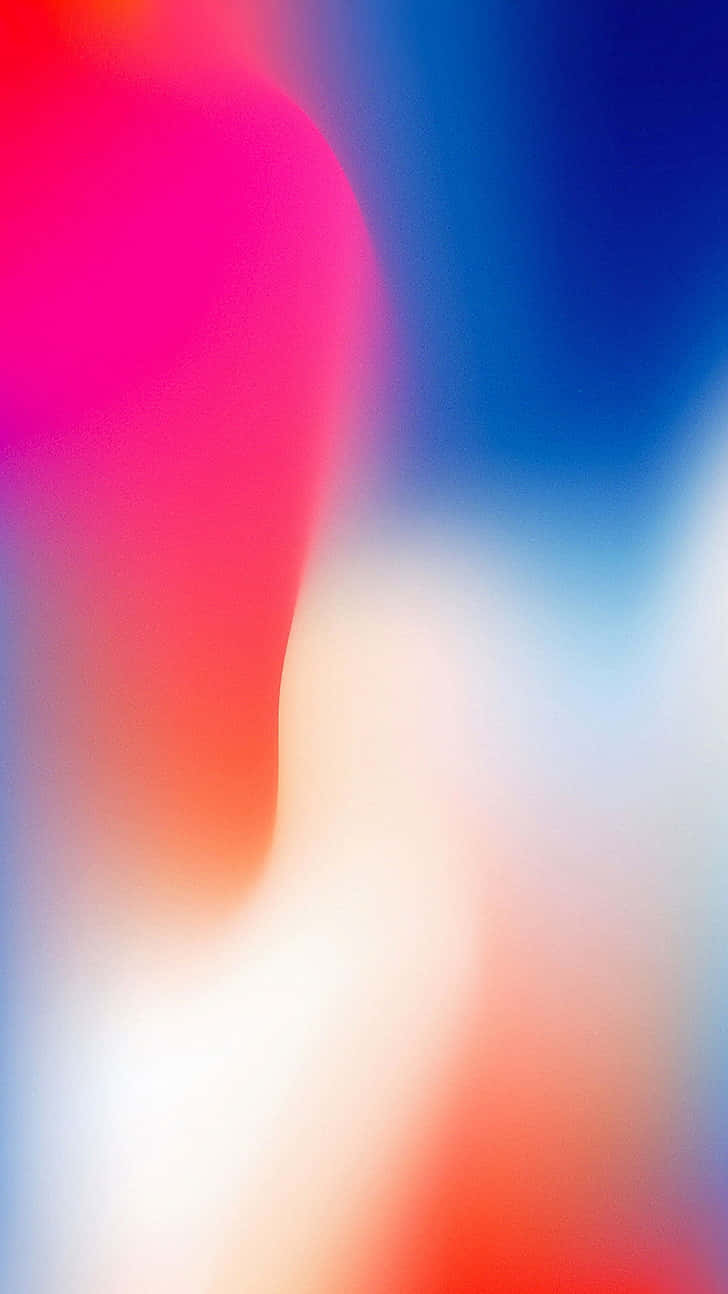 An Iphone X With A Colorful Background